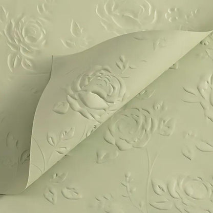 ANEKA - [ LEMBARAN ] Kertas Cellophane Buket Bunga [ Mawar Timbul 3D ] Flower Wrapping Paper Celophane