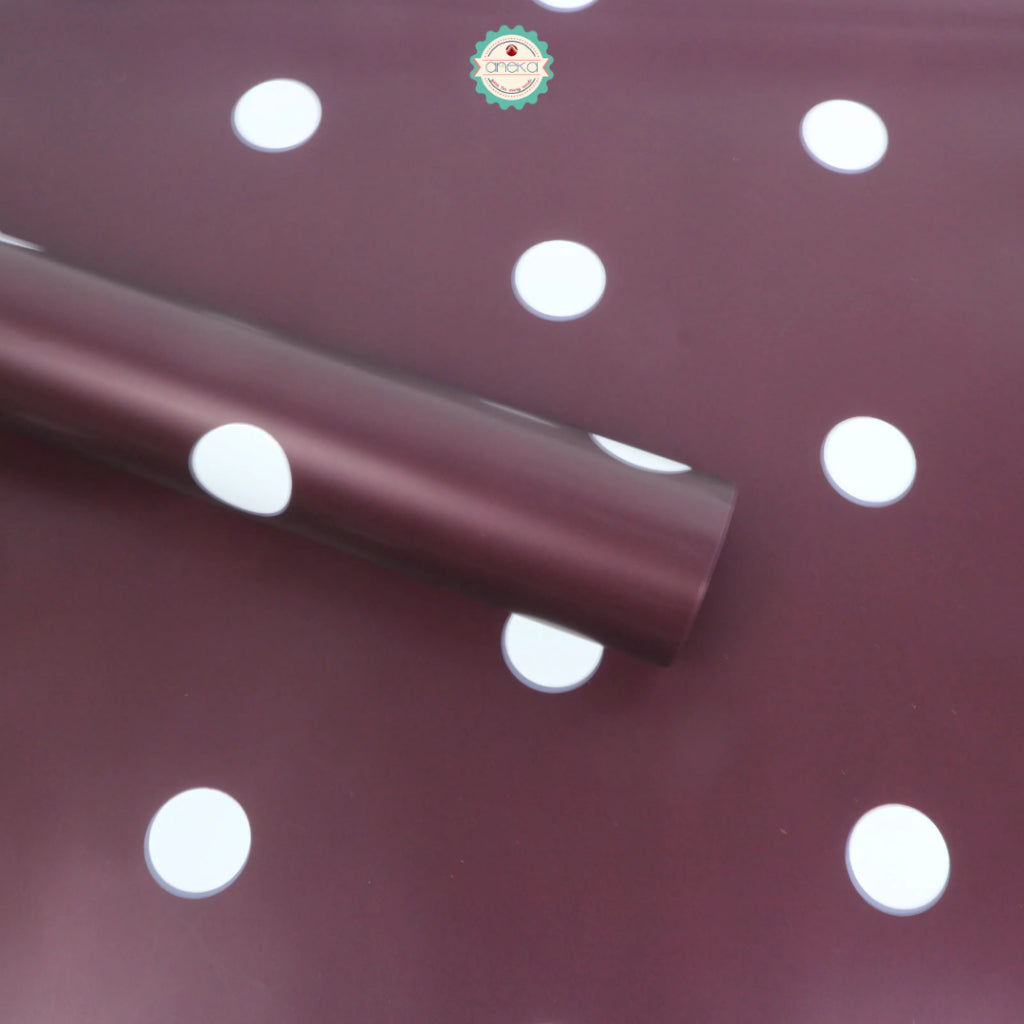 ANEKA - [ LEMBARAN ] Kertas Cellophane Buket Bunga [Polkadot] Flower Bouquet Wrapping Paper Celophane