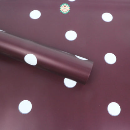 ANEKA - [ LEMBARAN ] Kertas Cellophane Buket Bunga [Polkadot] Flower Bouquet Wrapping Paper Celophane