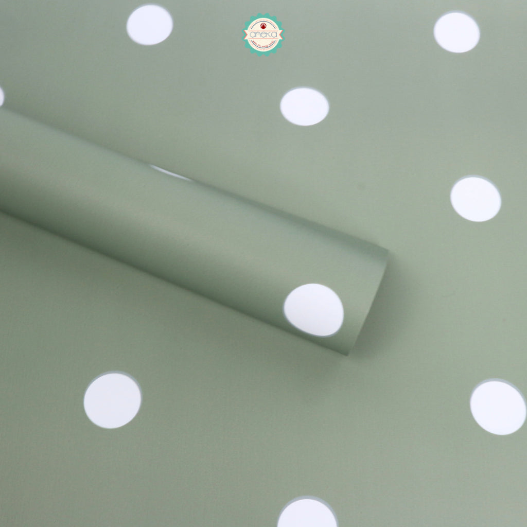 ANEKA - [ LEMBARAN ] Kertas Cellophane Buket Bunga [Polkadot] Flower Bouquet Wrapping Paper Celophane