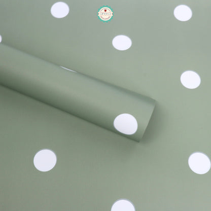 ANEKA - [ LEMBARAN ] Kertas Cellophane Buket Bunga [Polkadot] Flower Bouquet Wrapping Paper Celophane