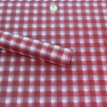 ANEKA - [ LEMBARAN ] Kertas Cellophane Buket Bunga [ Motif Kotak ] Flower Wrapping Paper Celophane