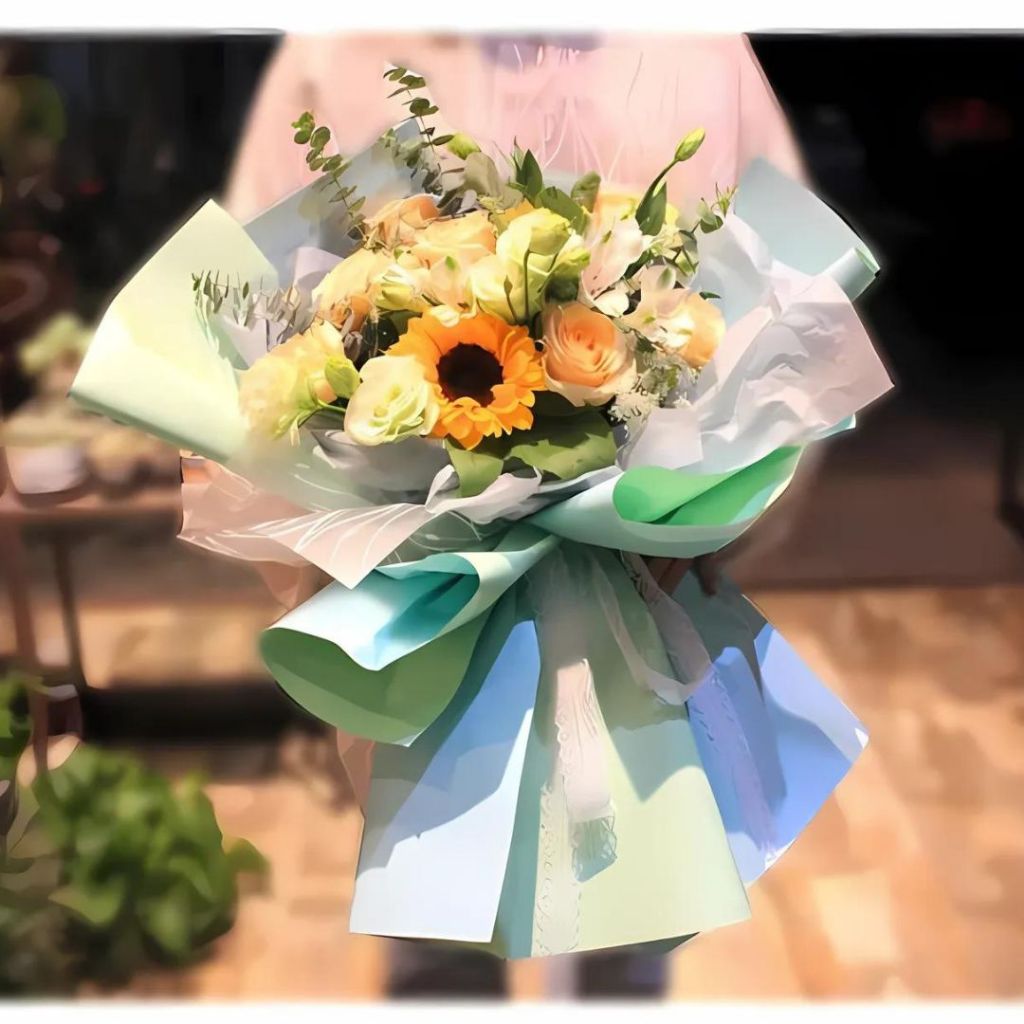 ANEKA - [ LEMBARAN ] Kertas Cellophane Buket Bunga [ Neuron ] Flower Wrapping Paper Celophane