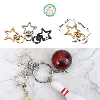 ANK - [5PCS] Kait Bintang / Star Hook Keychain