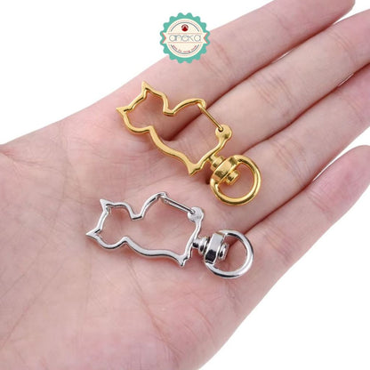 KATALOG - [5PCS] Kait Tas Kucing / Gantungan Kunci / Cat Shape Bag Hook Clasp Keychain Premium