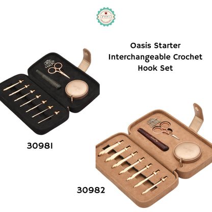 KNITPRO - Oasis Starter Interchangeable Crochet Hook Set / Alat Rajut Hakpen