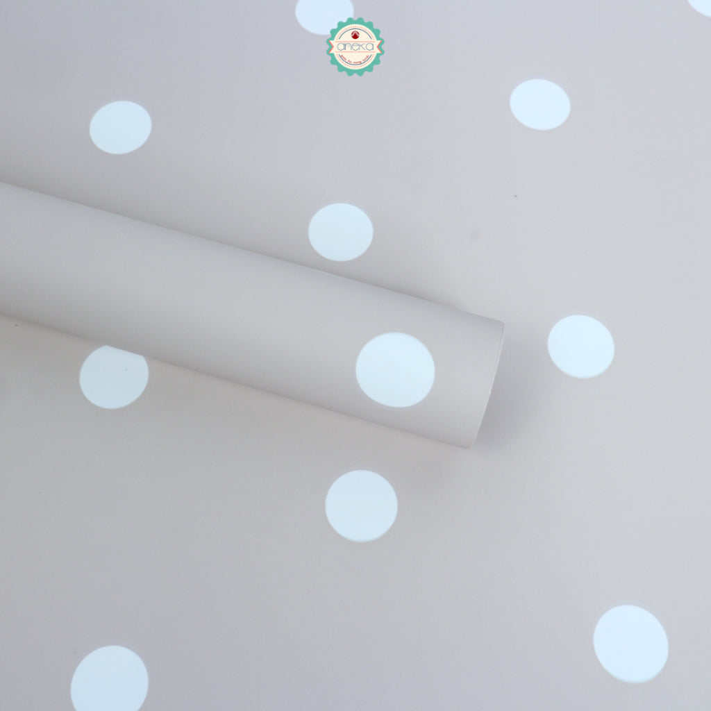 ANEKA - [ LEMBARAN ] Kertas Cellophane Buket Bunga [Polkadot] Flower Bouquet Wrapping Paper Celophane