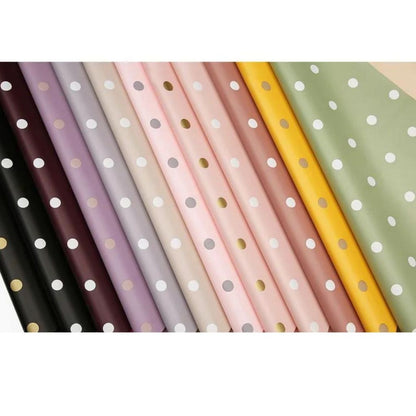 ANEKA - [ 20 Lembar ] Kertas Cellophane Buket Bunga [Polkadot] Flower Bouquet Wrapping Paper Celophane