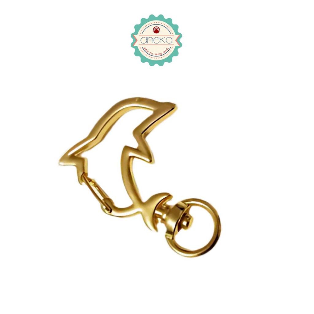 ANK - [5PCS] Kait Lumba-Lumba / Gantungan Kunci / Hook Dolphin Keychain Swivel Clasp