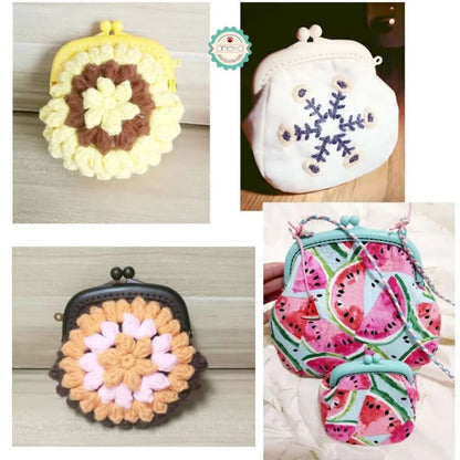 KATALOG - Frame Tas Dompet Behel Plastik / Resin Plastic Purse Frame with Hole Kiss Clasp for Women Bags