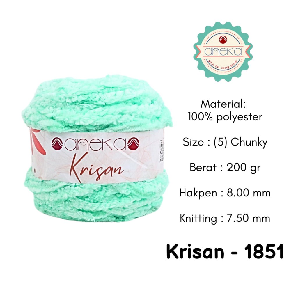 KATALOG - Benang Rajut Krisan / Soft Smooth Chenille Velvet Crochet Knitting Yarn