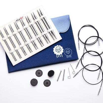 KNITPRO - Nova Metal -  Alat / Jarum Rajut Interchangeable Needle Set ( Deluxe Set )