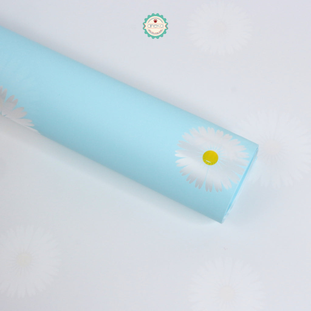ANEKA - [ LEMBARAN ] Kertas Cellophane Buket Bunga [ Pattern Flower ] Flower Wrapping Paper Celophane