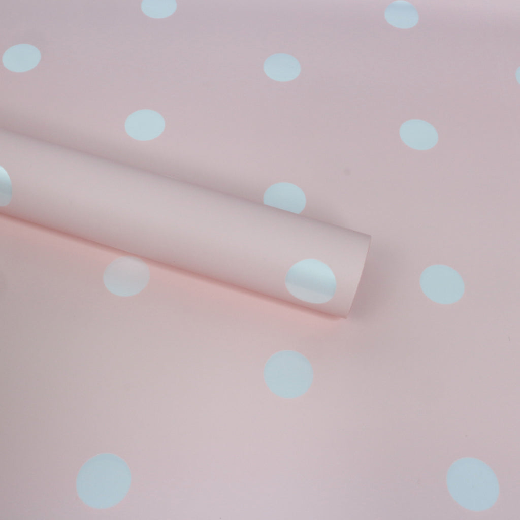 ANEKA - [ LEMBARAN ] Kertas Cellophane Buket Bunga [Polkadot] Flower Bouquet Wrapping Paper Celophane