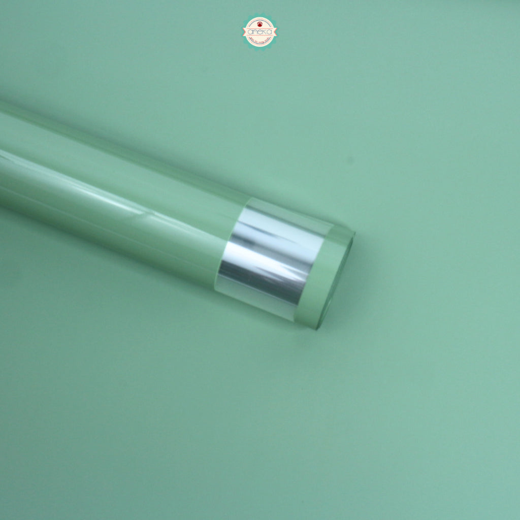 ANEKA - [ LEMBARAN ] Kertas Cellophane Buket Bunga [Transparent Small Line Square] Flower Bouquet Wrapping Paper Celophane
