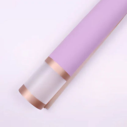 ANEKA - [ LEMBARAN ] Kertas Cellophane Buket Bunga [Double Gold Frame] Flower Wrapping Paper Celophane
