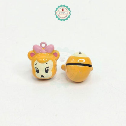 ANK - [2PCS] Lonceng Bell Bentuk Karakter / Aksesoris Klintingan / Jingle Bell Charm Character / Keycain Pendant / Accesories