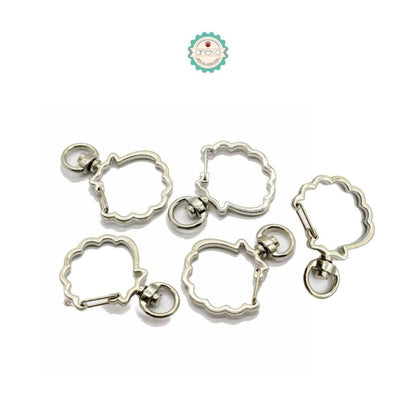 ANEKA - [5PCS] Kait Tas Kerang / Gantungan Kunci / Shell Hook Bag Clasp Keychain Premium