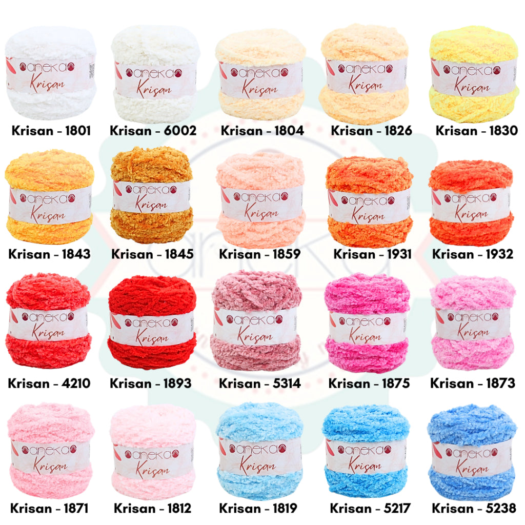 KATALOG - Benang Rajut Krisan / Soft Smooth Chenille Velvet Crochet Knitting Yarn