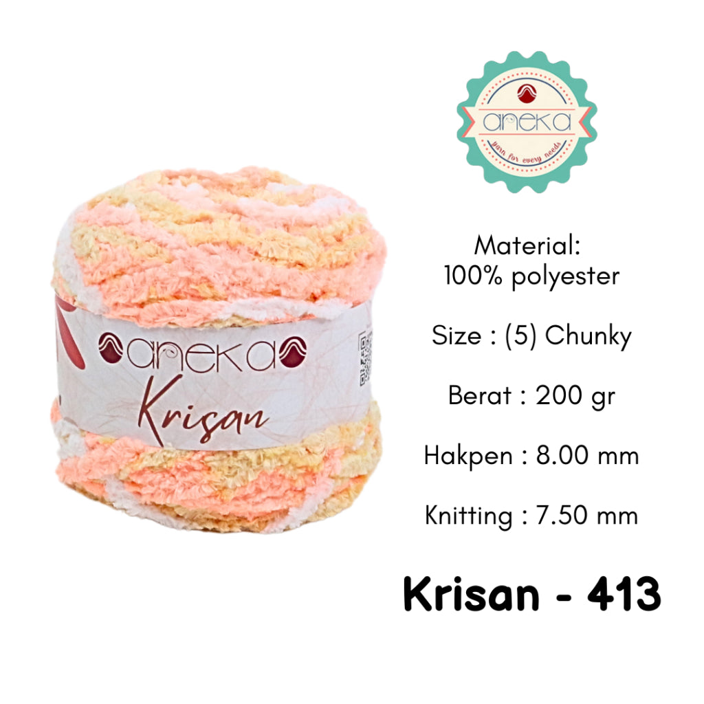 KATALOG - Benang Rajut Krisan / Soft Smooth Chenille Velvet Crochet Knitting Yarn