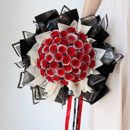 ANEKA - [ LEMBARAN ] Kertas Cellophane Buket Bunga [ Bintik ] Flower Wrapping Paper Celophane