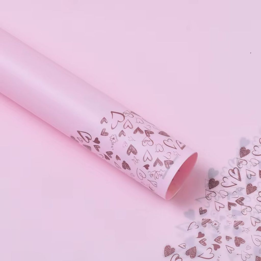 ANEKA - [ LEMBARAN ] Kertas Cellophane Buket Bunga [ Love Frame ] Flower Wrapping Paper Celophane