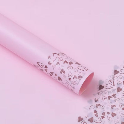 ANEKA - [ LEMBARAN ] Kertas Cellophane Buket Bunga [ Love Frame ] Flower Wrapping Paper Celophane