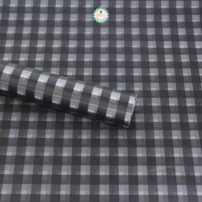 ANEKA - [ LEMBARAN ] Kertas Cellophane Buket Bunga [ Motif Kotak ] Flower Wrapping Paper Celophane