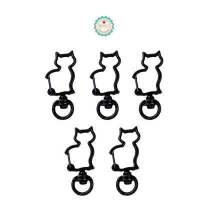 KATALOG - [5PCS] Kait Tas Kucing / Gantungan Kunci / Cat Shape Bag Hook Clasp Keychain Premium