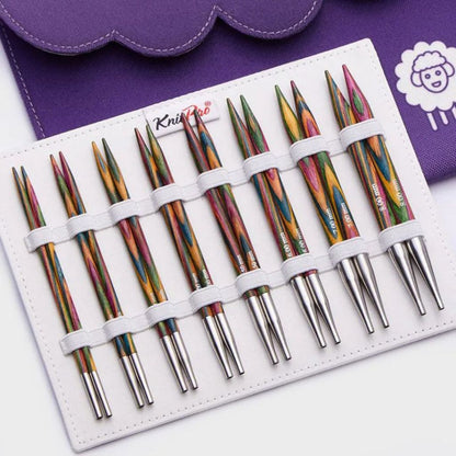 KNITPRO Symfonie - Jarum Rajut Knitting Symfonie Normal Interchangeable Needle Sets - 13cm (5”)  - Deluxe Set