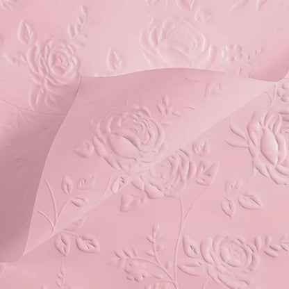 ANEKA - [ LEMBARAN ] Kertas Cellophane Buket Bunga [ Mawar Timbul 3D ] Flower Wrapping Paper Celophane
