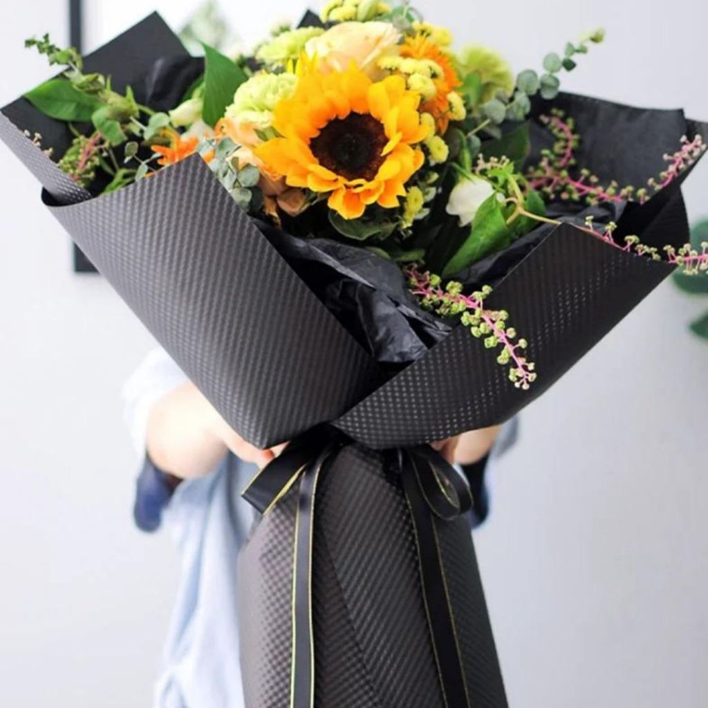 ANEKA - [ LEMBARAN ] Kertas Cellophane Buket Bunga [ 3D Timbul ] Flower Wrapping Paper Celophane