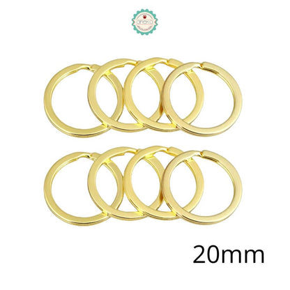 ANK - [10PCS] Ring Gepeng Bulat / Gantungan Kunci / Metal Key Ring Bulk