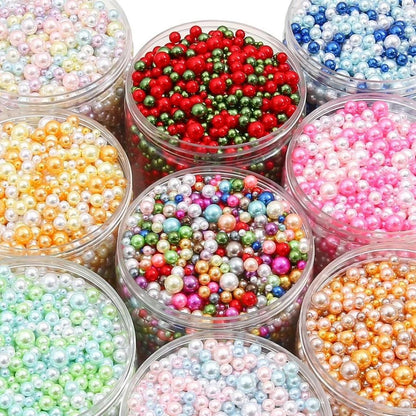 ANEKA - [450 Gram / 1 Pon - 4mm] Mote Ringan Resin / Mutsin / Mutiara Sintetis / Manik / Beads DIY