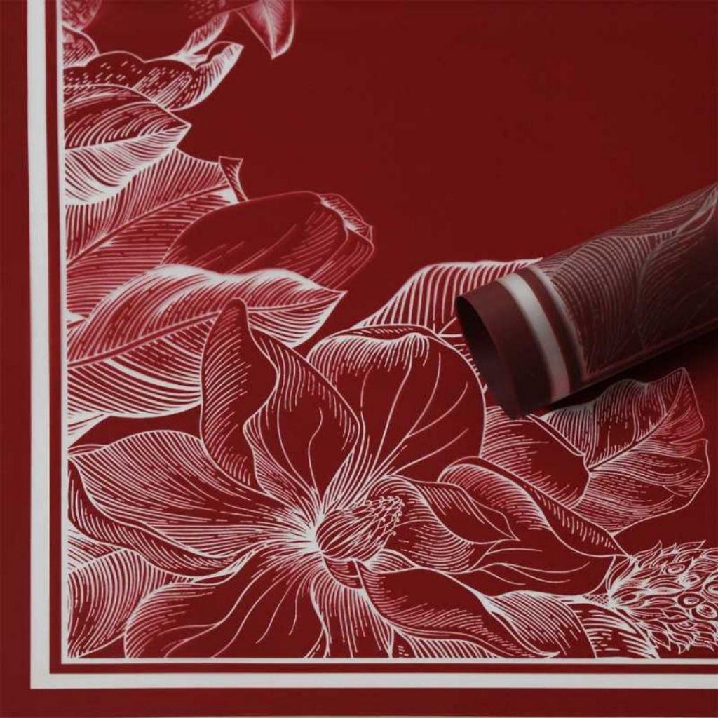 ANEKA - [ LEMBARAN ] Kertas Cellophane Buket Bunga [ Motif Bunga ] Flower Wrapping Paper Celophane
