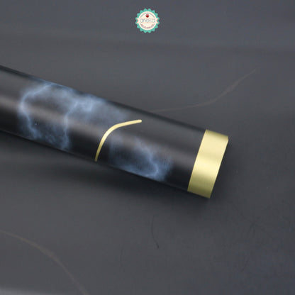 ANEKA - [ LEMBARAN ] Kertas Cellophane Buket Bunga [ Marble List Gold ] Flower Wrapping Paper Celophane