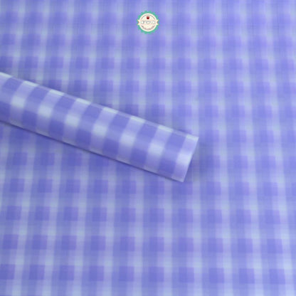 ANEKA - [ LEMBARAN ] Kertas Cellophane Buket Bunga [ Motif Kotak ] Flower Wrapping Paper Celophane