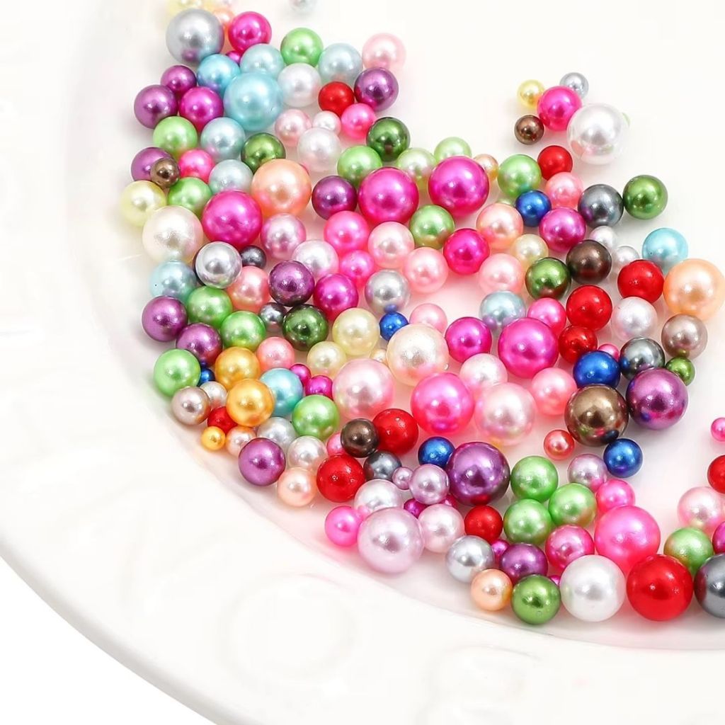 ANEKA - [450 Gram / 1 Pon - 4mm] Mote Ringan Resin / Mutsin / Mutiara Sintetis / Manik / Beads DIY