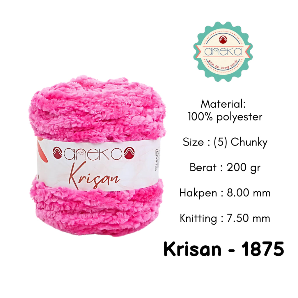 KATALOG - Benang Rajut Krisan / Soft Smooth Chenille Velvet Crochet Knitting Yarn