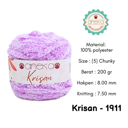 KATALOG - Benang Rajut Krisan / Soft Smooth Chenille Velvet Crochet Knitting Yarn