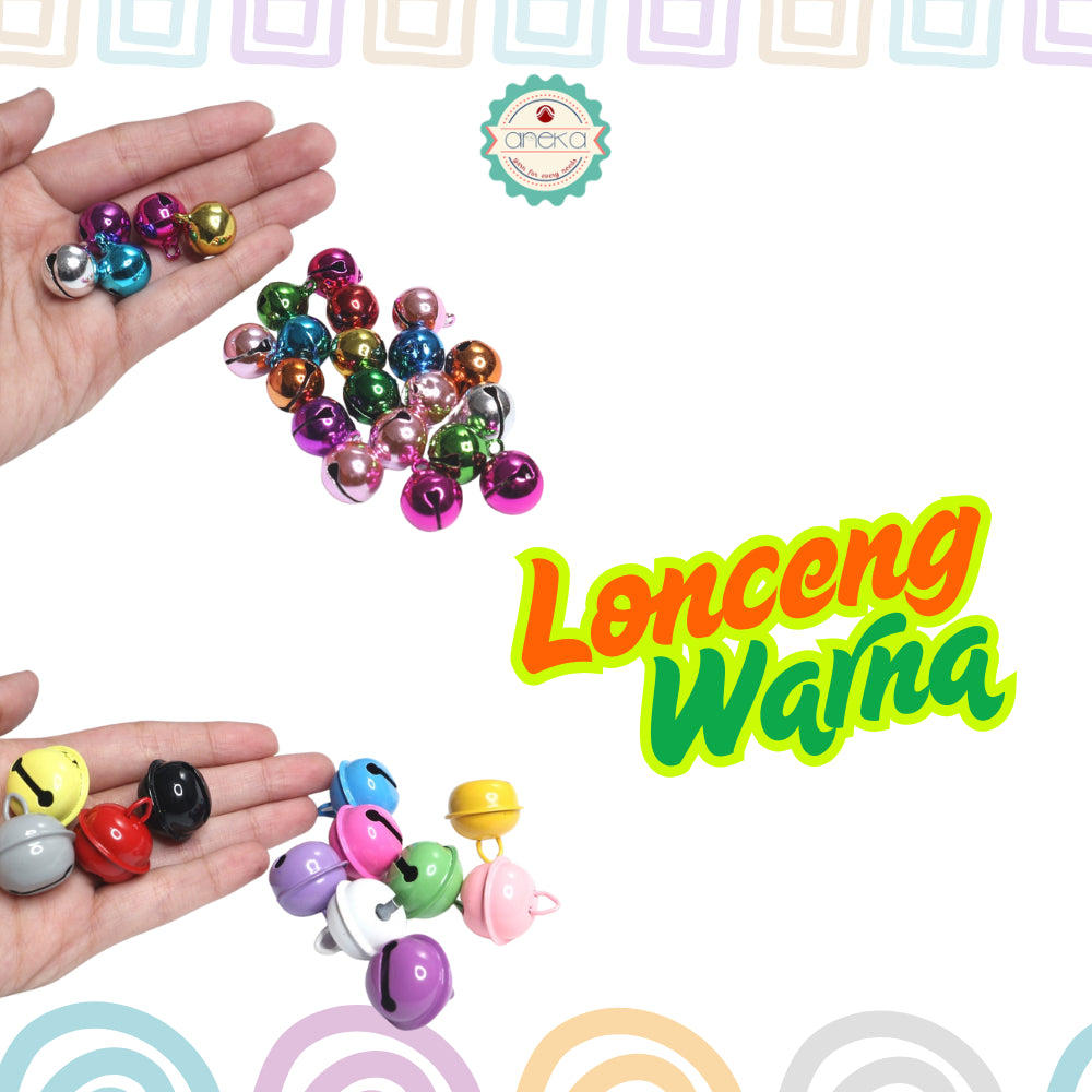 ANEKA - [5PCS] Lonceng UFO Warna / Lonceng Kuningan / Kerincingan / Kelintingan Warna Warni