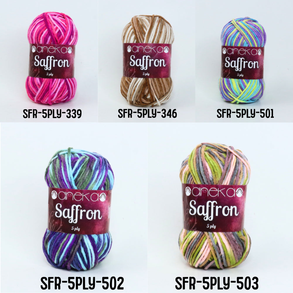 KATALOG - Benang Rajut Saffron 5 Ply Sembur / Crochet Knitting Yarn Mix Colors - Part 3
