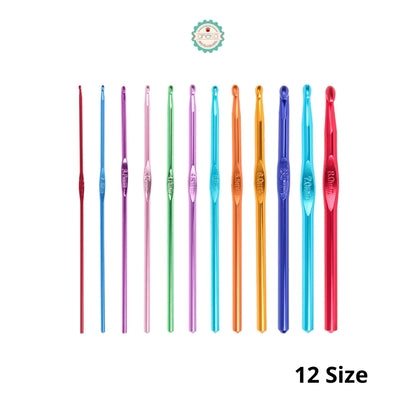 ANEKA - Hakpen (Jarum Rajut) Alumunium / Multicolor Crochet Hooks - SET