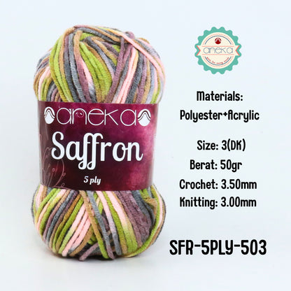 KATALOG - Benang Rajut Saffron 5 Ply Sembur / Crochet Knitting Yarn Mix Colors - Part 3