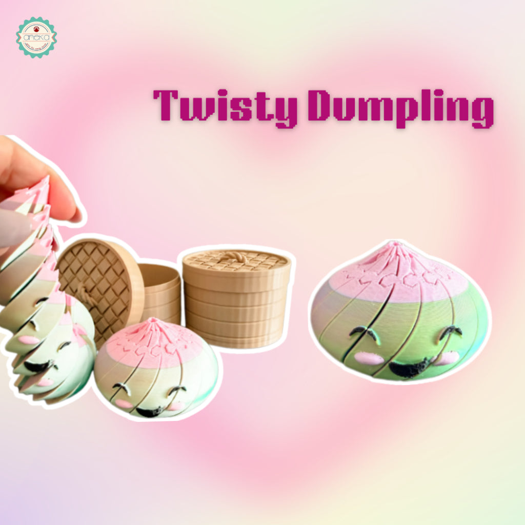 ANEKA - 3D Print Twisty Dumpling / Mainan Lucu Motorik Anak Siomay Putar