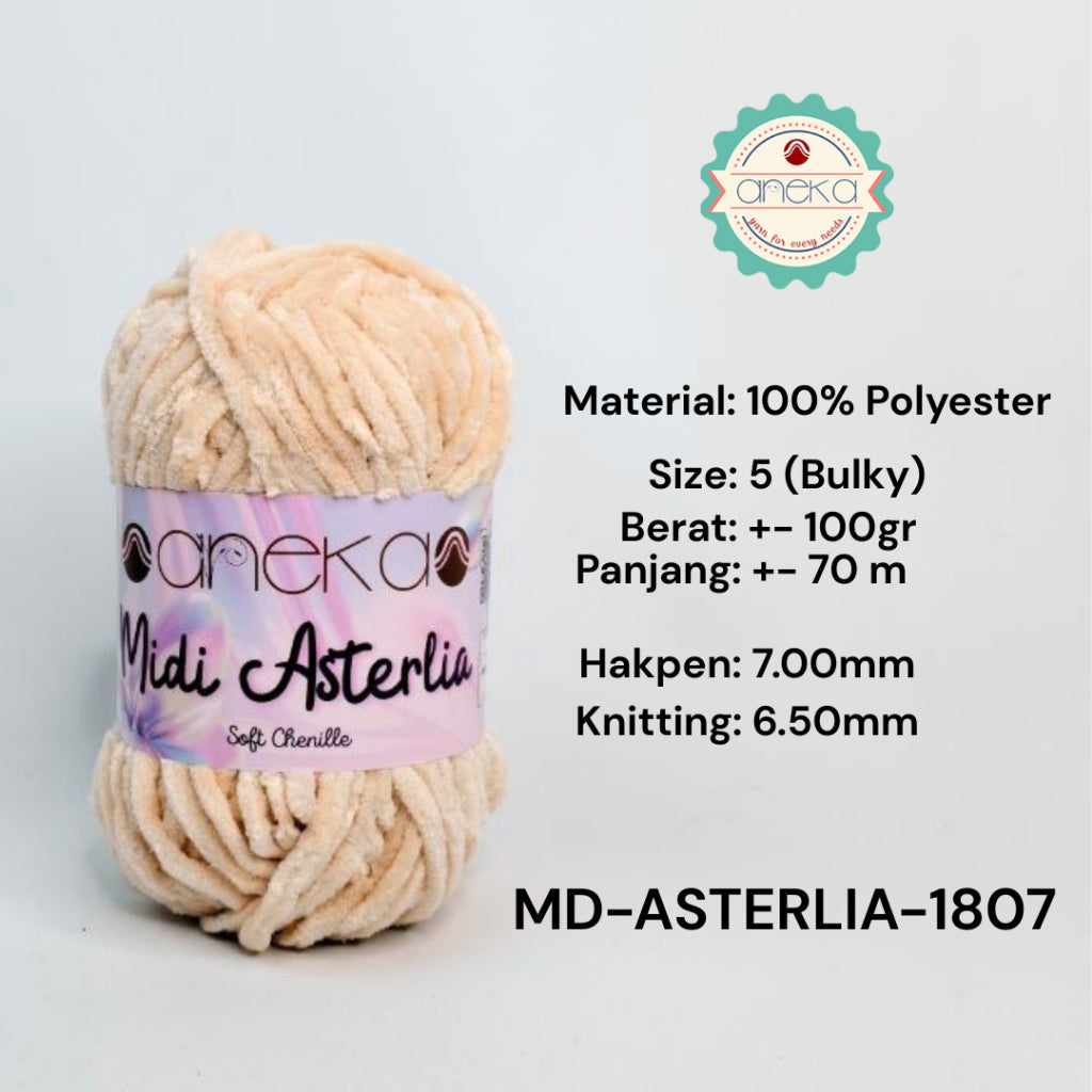 KATALOG - Benang Rajut Midi Asterlia / Soft Chenille / Crochet Knitting Yarn