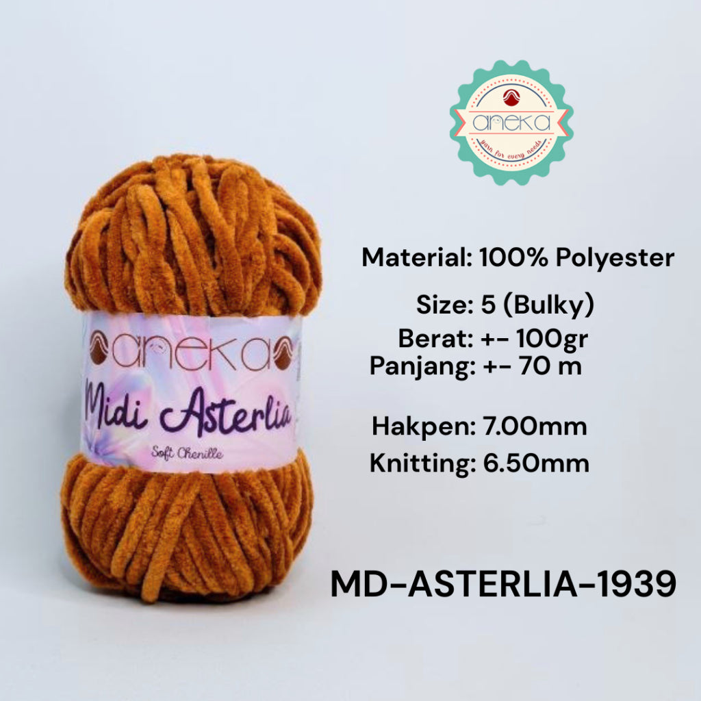 KATALOG - Benang Rajut Midi Asterlia / Soft Chenille / Crochet Knitting Yarn