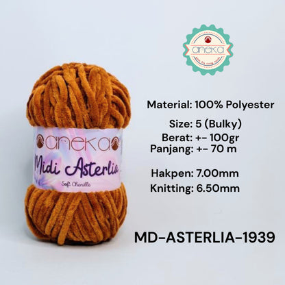 KATALOG - Benang Rajut Midi Asterlia / Soft Chenille / Crochet Knitting Yarn