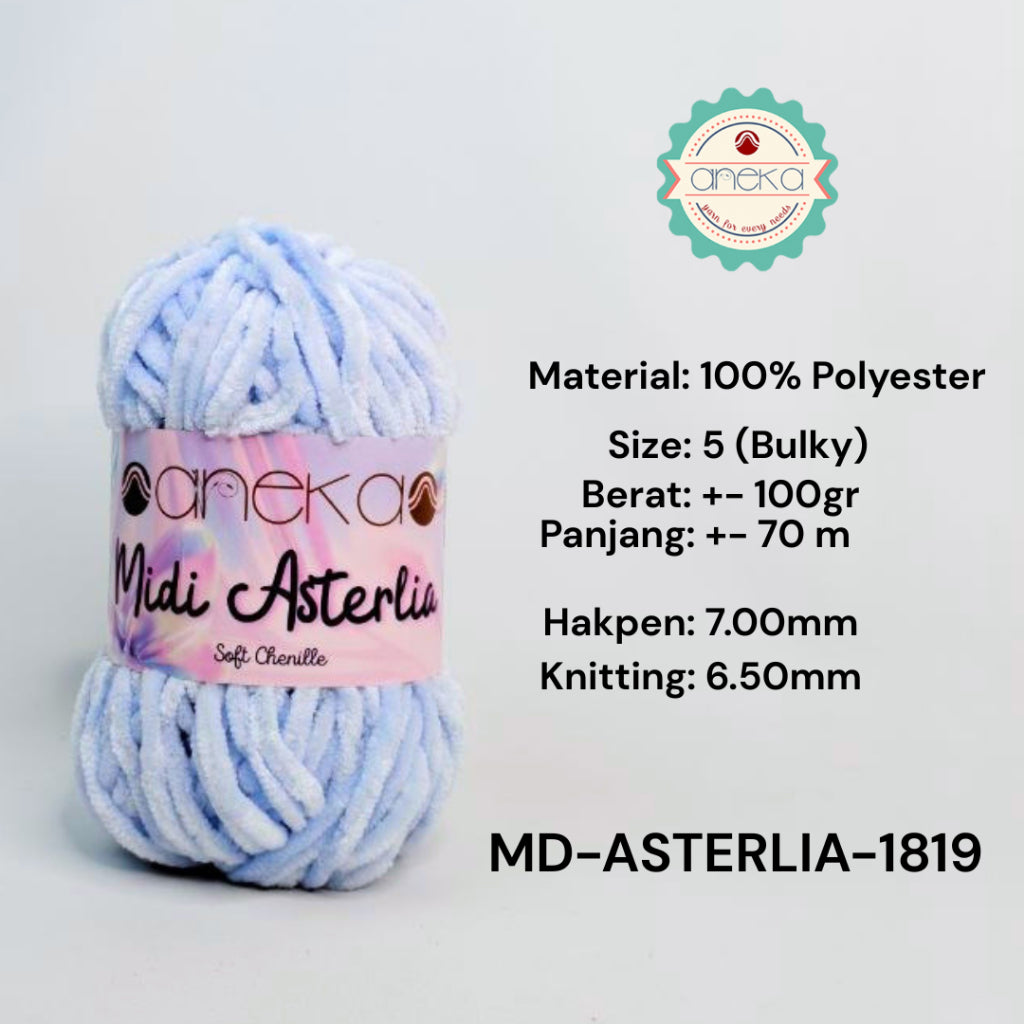 KATALOG - Benang Rajut Midi Asterlia / Soft Chenille / Crochet Knitting Yarn