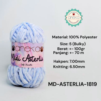 KATALOG - Benang Rajut Midi Asterlia / Soft Chenille / Crochet Knitting Yarn